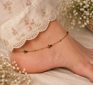 Antitarnish Tulip Anklet For Women