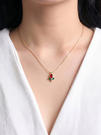 Anti Tarnish Premium Tulip Necklace