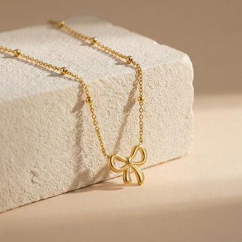 Gold plated Bow Necklace